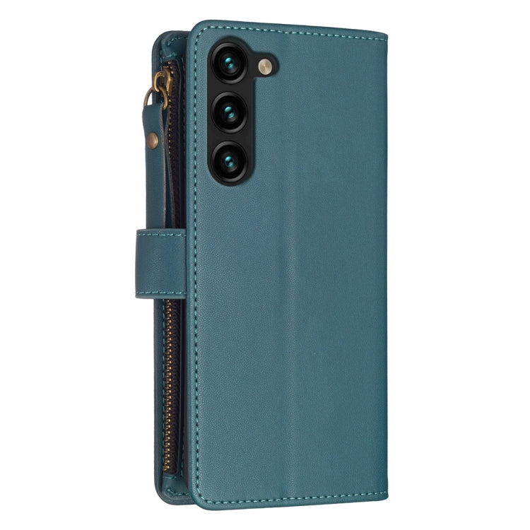 For Samsung Galaxy S25+ 5G 9 Card Slots Zipper Wallet Leather Flip Phone Case(Green) by buy2fix