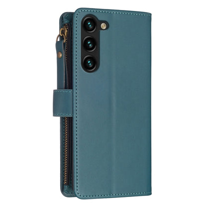 For Samsung Galaxy S25+ 5G 9 Card Slots Zipper Wallet Leather Flip Phone Case(Green) by buy2fix