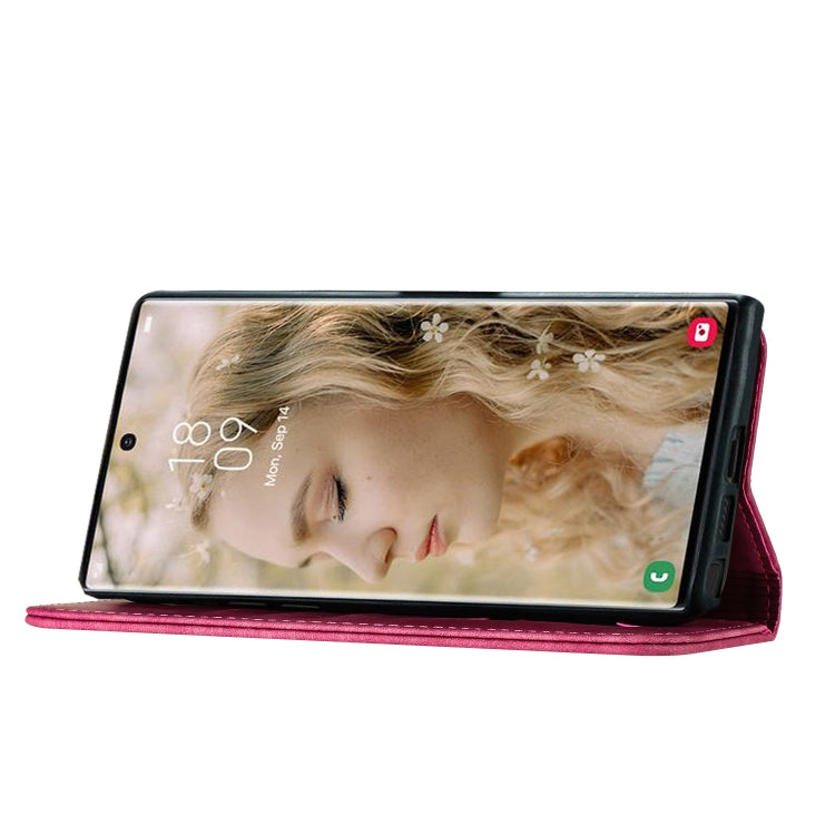 For Samsung Galaxy S25 Ultra 5G Butterfly Cat Embossing Flip Leather Phone Case(Pink) by buy2fix