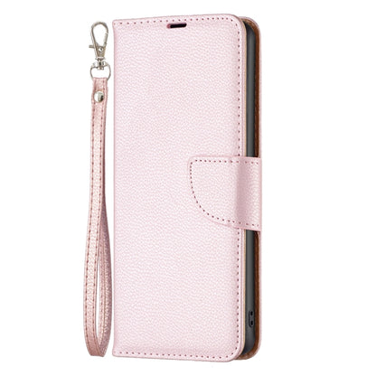 For Samsung Galaxy S25 5G Litchi Texture Pure Color Flip Leather Phone Case(Rose Gold) by buy2fix