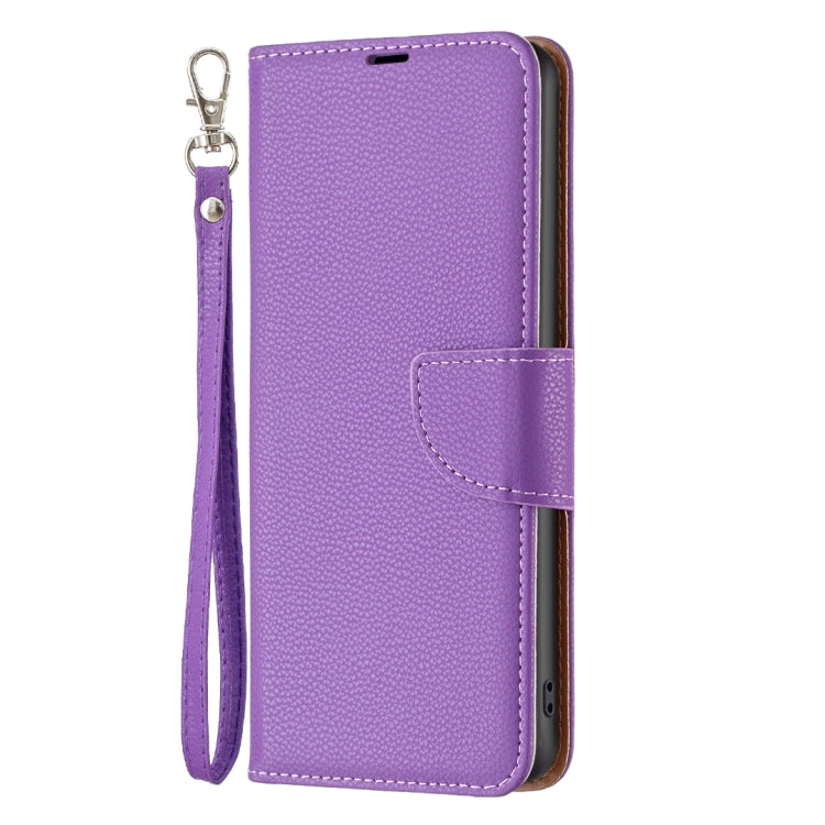 For Samsung Galaxy S25+ 5G Litchi Texture Pure Color Flip Leather Phone Case(Purple) by buy2fix