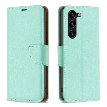 For Samsung Galaxy S25+ 5G Litchi Texture Pure Color Flip Leather Phone Case(Green) by buy2fix