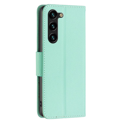 For Samsung Galaxy S25+ 5G Litchi Texture Pure Color Flip Leather Phone Case(Green) by buy2fix