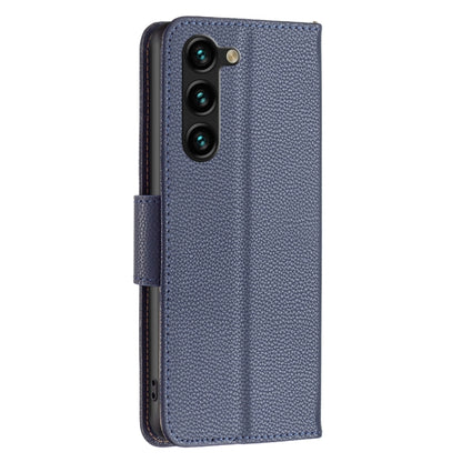 For Samsung Galaxy S25+ 5G Litchi Texture Pure Color Flip Leather Phone Case(Blue) by buy2fix
