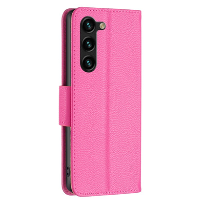 For Samsung Galaxy S25+ 5G Litchi Texture Pure Color Flip Leather Phone Case(Rose Red) by buy2fix