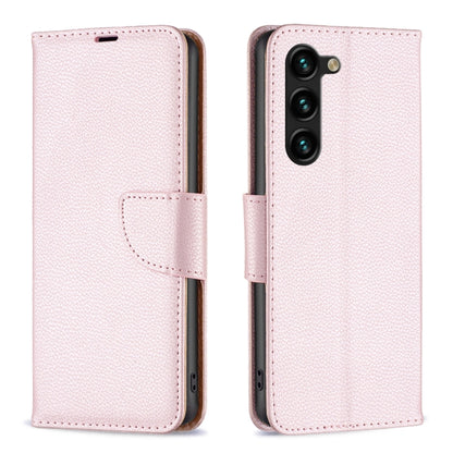 For Samsung Galaxy S25+ 5G Litchi Texture Pure Color Flip Leather Phone Case(Rose Gold) by buy2fix
