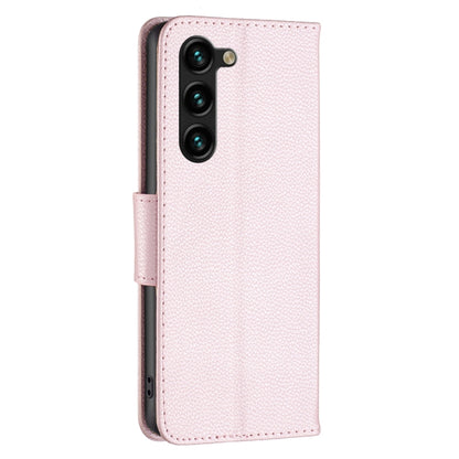 For Samsung Galaxy S25+ 5G Litchi Texture Pure Color Flip Leather Phone Case(Rose Gold) by buy2fix