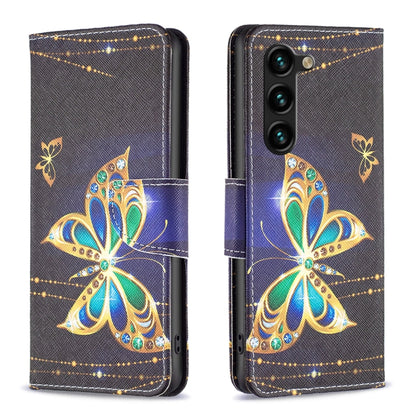 For Samsung Galaxy S25+ 5G Colored Drawing Pattern Leather Phone Case(Big Butterfly) by buy2fix