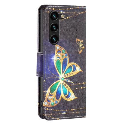For Samsung Galaxy S25+ 5G Colored Drawing Pattern Leather Phone Case(Big Butterfly) by buy2fix