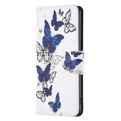 For Samsung Galaxy S25 5G Colored Drawing Pattern Leather Phone Case(Butterflies) by buy2fix