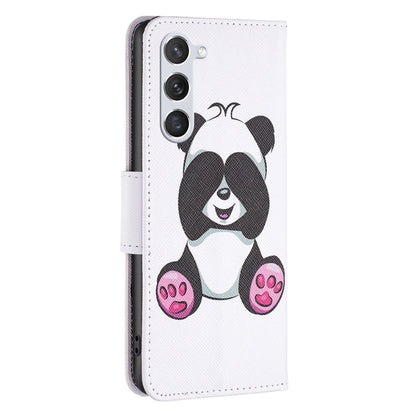 For Samsung Galaxy S25 5G Colored Drawing Pattern Leather Phone Case(Panda) by buy2fix