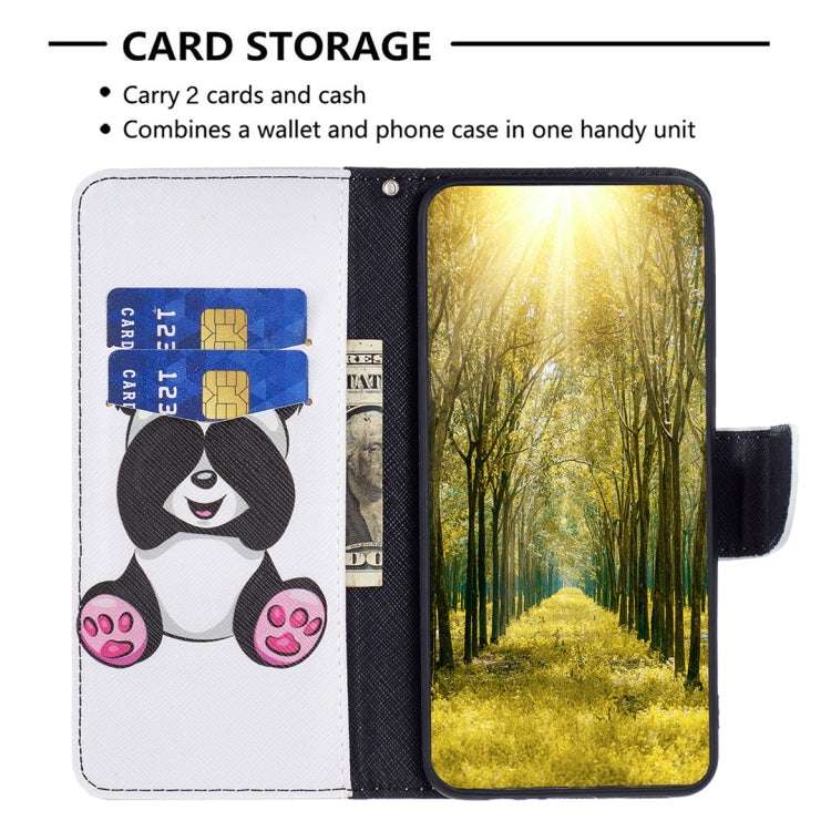 For Samsung Galaxy S25 5G Colored Drawing Pattern Leather Phone Case(Panda) by buy2fix