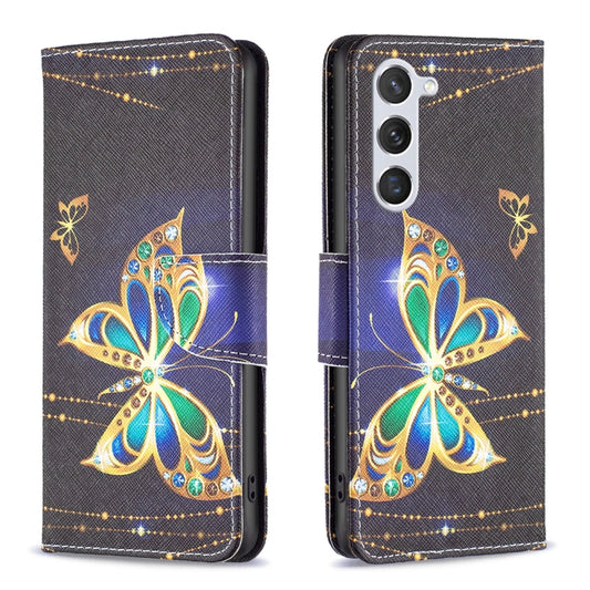 For Samsung Galaxy S25 5G Colored Drawing Pattern Leather Phone Case(Big Butterfly) by buy2fix