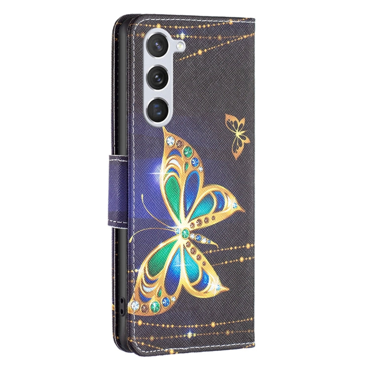For Samsung Galaxy S25 5G Colored Drawing Pattern Leather Phone Case(Big Butterfly) by buy2fix