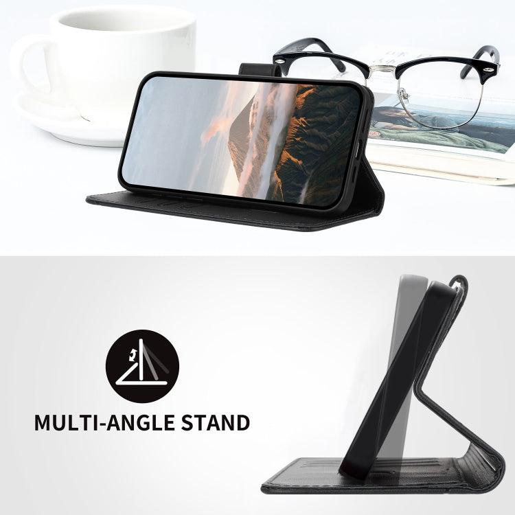 For Motorola Moto G Power 2024 Triangle Pattern Buckle Clasp Leather Phone Case(Black) by buy2fix