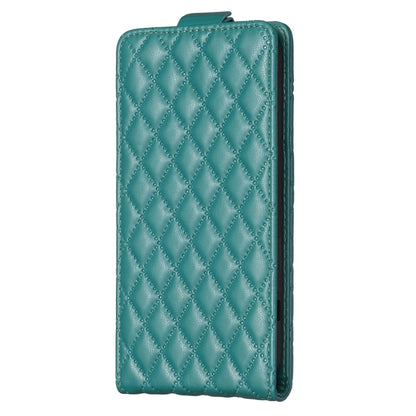 For Samsung Galaxy S25 5G Diamond Lattice Vertical Flip Leather Phone Case(Green) by buy2fix