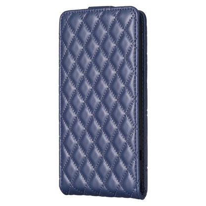 For Samsung Galaxy S25 5G Diamond Lattice Vertical Flip Leather Phone Case(Blue) by buy2fix