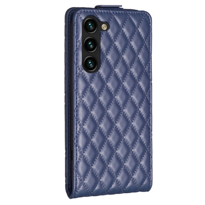 For Samsung Galaxy S25 5G Diamond Lattice Vertical Flip Leather Phone Case(Blue) by buy2fix