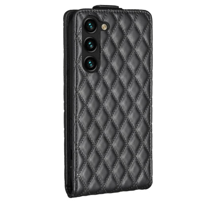 For Samsung Galaxy S25+ 5G Diamond Lattice Vertical Flip Leather Phone Case(Black) by buy2fix