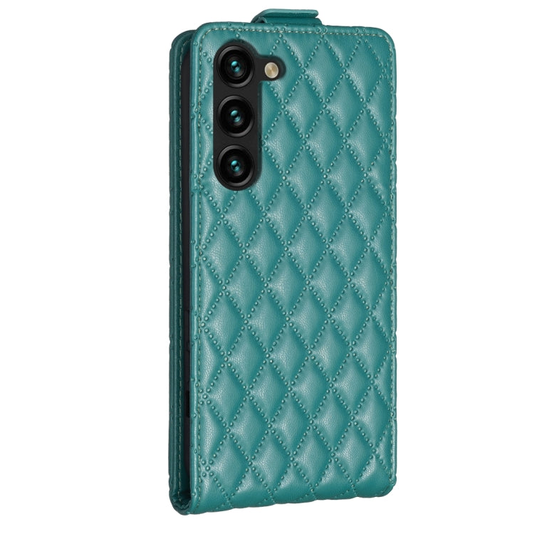For Samsung Galaxy S25+ 5G Diamond Lattice Vertical Flip Leather Phone Case(Green) by buy2fix