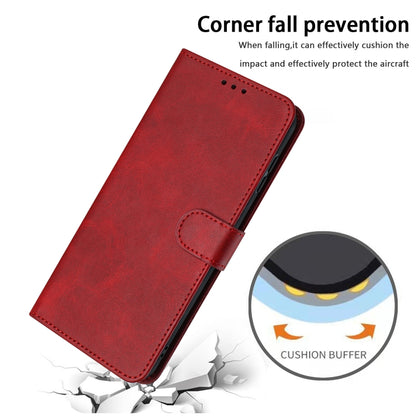 For Samsung Galaxy S25 / S24 5G Solid Calf Texture Flip Leather Phone Case(Red) by buy2fix