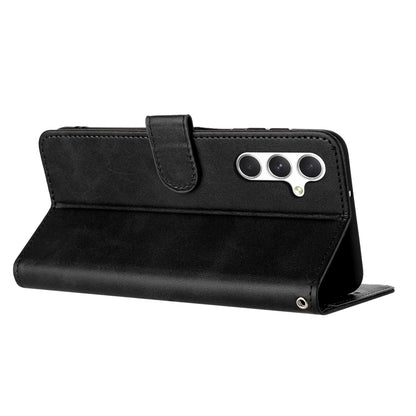 For Samsung Galaxy S25 / S24 5G Solid Calf Texture Flip Leather Phone Case(Black) by buy2fix