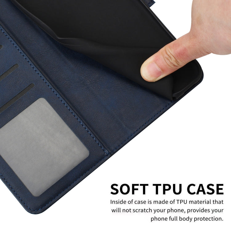 For Samsung Galaxy S25 / S24 5G Solid Calf Texture Flip Leather Phone Case(Dark Blue) by buy2fix