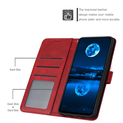 For Samsung Galaxy S25+ / S24+ 5G Solid Calf Texture Flip Leather Phone Case(Red) by buy2fix