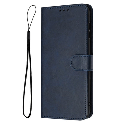 For Samsung Galaxy S25+ / S24+ 5G Solid Calf Texture Flip Leather Phone Case(Dark Blue) by buy2fix