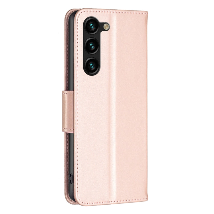 For Samsung Galaxy S25+ 5G Embossing Two Butterflies Pattern Leather Phone Case(Rose Gold) by buy2fix