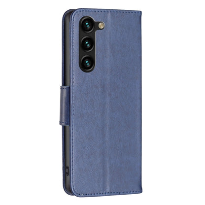 For Samsung Galaxy S25+ 5G Embossing Two Butterflies Pattern Leather Phone Case(Blue) by buy2fix