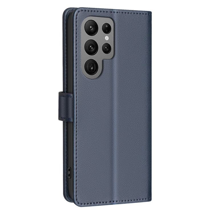 For Samsung Galaxy S25 Ultra 5G Litchi Texture RFID Anti-theft Leather Phone Case(Blue) by buy2fix