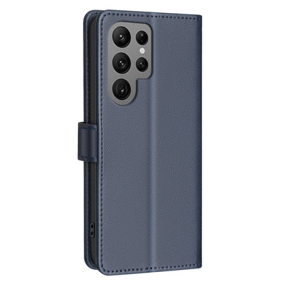 For Samsung Galaxy S25 Ultra 5G Litchi Texture RFID Anti-theft Leather Phone Case(Blue) by buy2fix