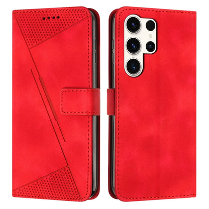 For Samsung Galaxy S25 Ultra 5G Dream Triangle Leather Phone Case with Lanyard(Red) by buy2fix