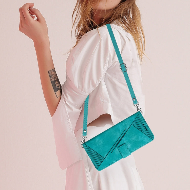 For Samsung Galaxy S25 / S24 5G Dream Triangle Leather Phone Case with Lanyard(Green) by buy2fix