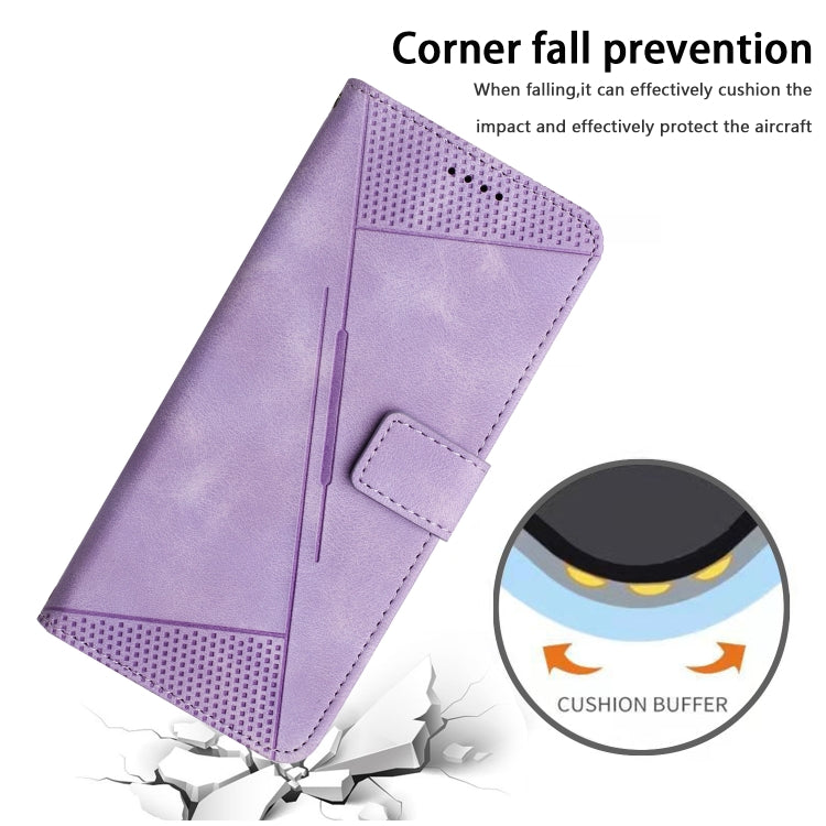 For Samsung Galaxy S25 / S24 5G Dream Triangle Leather Phone Case with Lanyard(Purple) by buy2fix