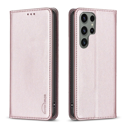 For Samsung Galaxy S25 Ultra 5G Magnetic Leather Phone Case(Gold) by buy2fix