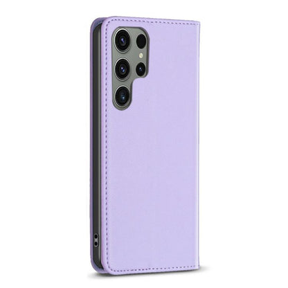 For Samsung Galaxy S25 Ultra 5G Magnetic Leather Phone Case(Purple) by buy2fix