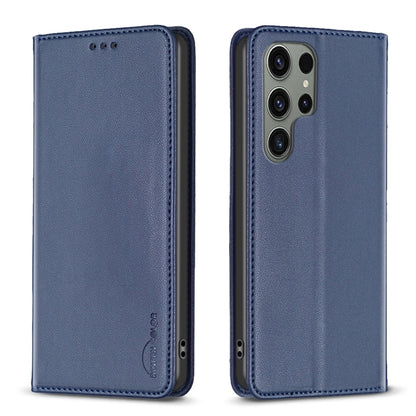 For Samsung Galaxy S25 Ultra 5G Magnetic Leather Phone Case(Blue) by buy2fix