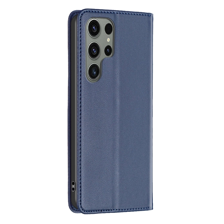 For Samsung Galaxy S25 Ultra 5G Magnetic Leather Phone Case(Blue) by buy2fix