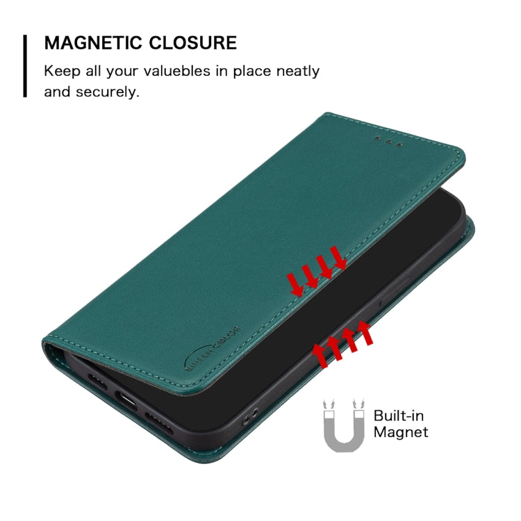 For Samsung Galaxy S25 Ultra 5G Magnetic Leather Phone Case(Green) by buy2fix
