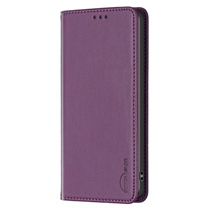 For Samsung Galaxy S25 Ultra 5G Magnetic Leather Phone Case(Dark Purple) by buy2fix