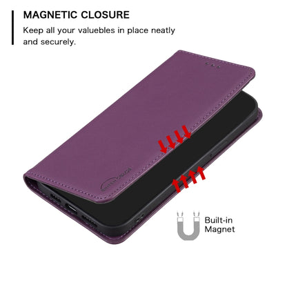 For Samsung Galaxy S25 Ultra 5G Magnetic Leather Phone Case(Dark Purple) by buy2fix
