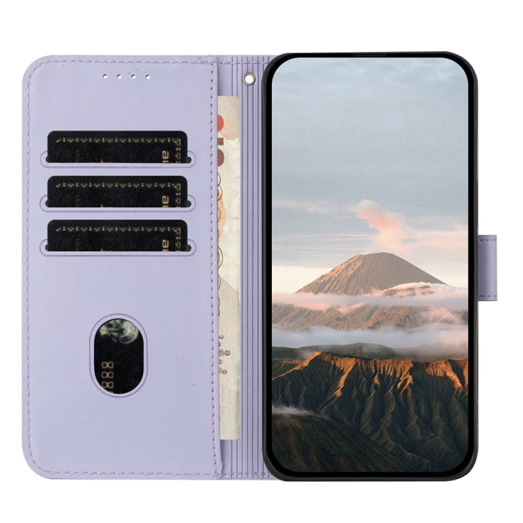 For Tecno Spark Go 2024 Triangle Pattern Buckle Clasp Leather Phone Case(Light Purple) by buy2fix