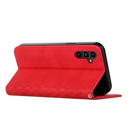 For Samsung Galaxy S25 / S24 5G Diamond Splicing Skin Feel Magnetic Leather Phone Case(Red) by buy2fix