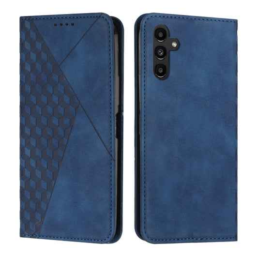 For Samsung Galaxy S25+ / S24+ 5G Diamond Splicing Skin Feel Magnetic Leather Phone Case(Blue) by buy2fix
