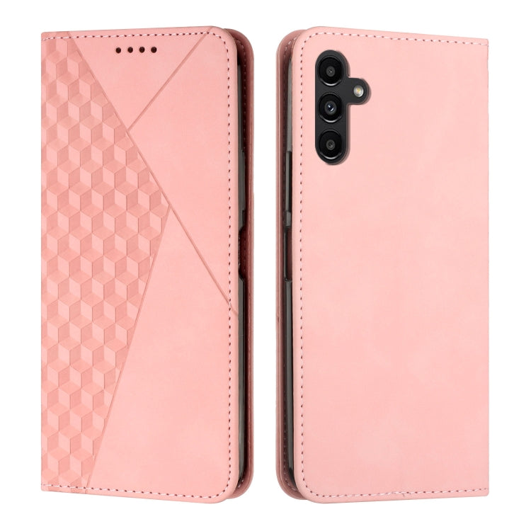 For Samsung Galaxy S25+ / S24+ 5G Diamond Splicing Skin Feel Magnetic Leather Phone Case(Rose Gold) by buy2fix