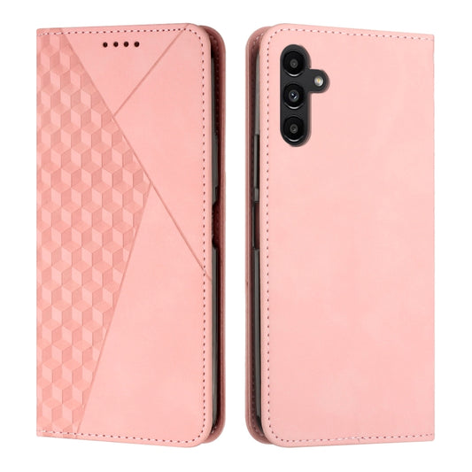For Samsung Galaxy S25+ / S24+ 5G Diamond Splicing Skin Feel Magnetic Leather Phone Case(Rose Gold) by buy2fix