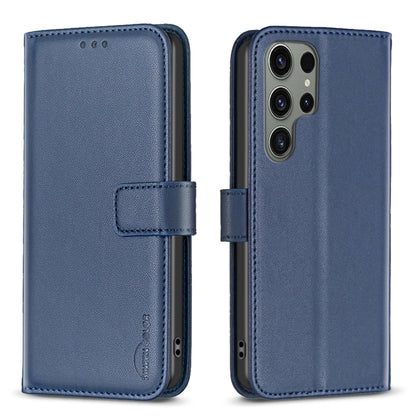 For Samsung Galaxy S25 Ultra 5G Magnetic Buckle Leather Phone Case(Blue) by buy2fix