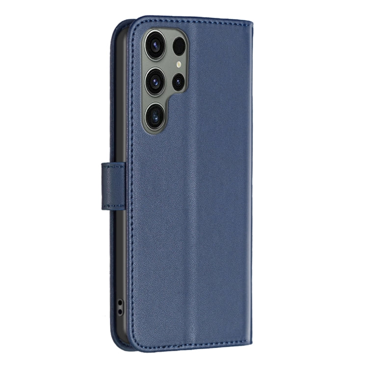 For Samsung Galaxy S25 Ultra 5G Magnetic Buckle Leather Phone Case(Blue) by buy2fix